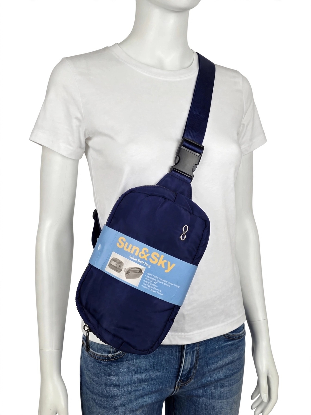 Navy Crossbody Sling Bag for Men